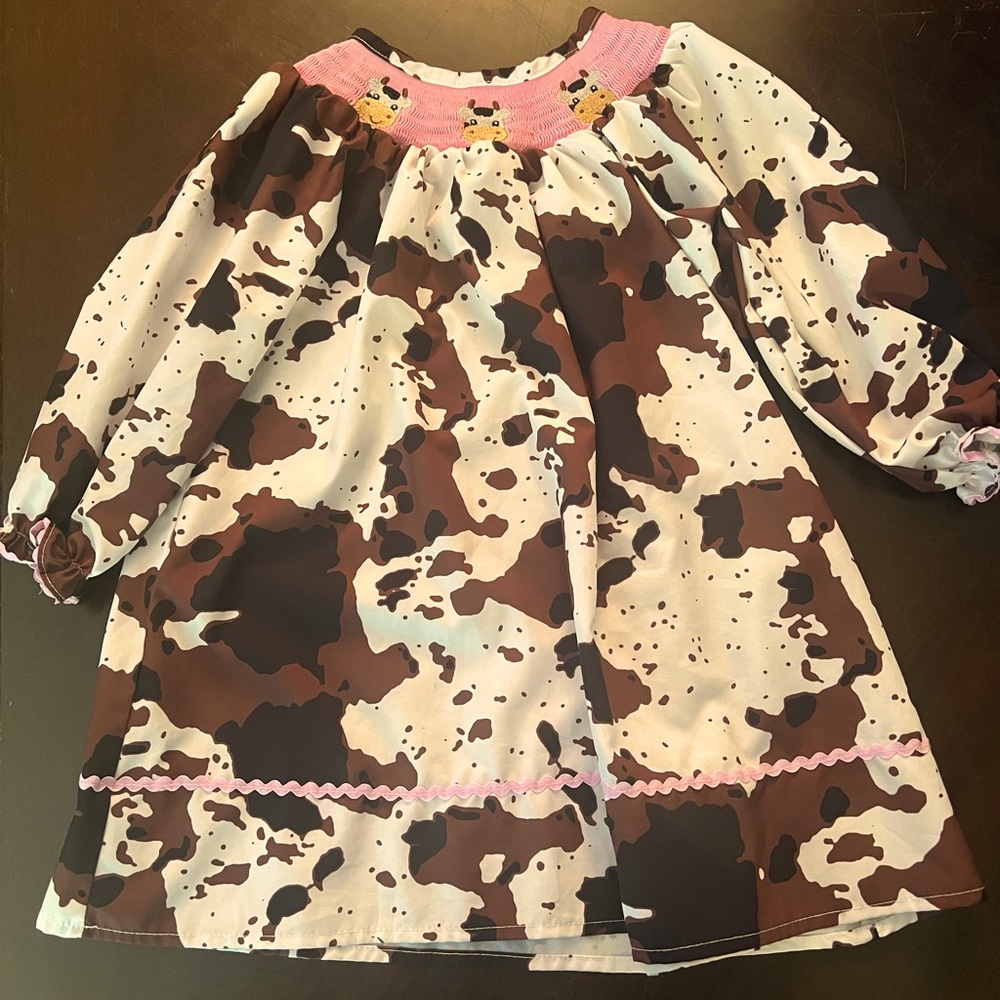 Cow print dress - toddler size large